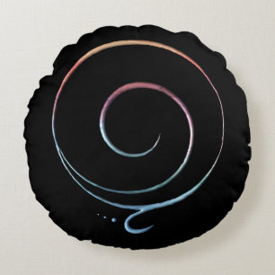 Gradient Gratitude Round Pillow