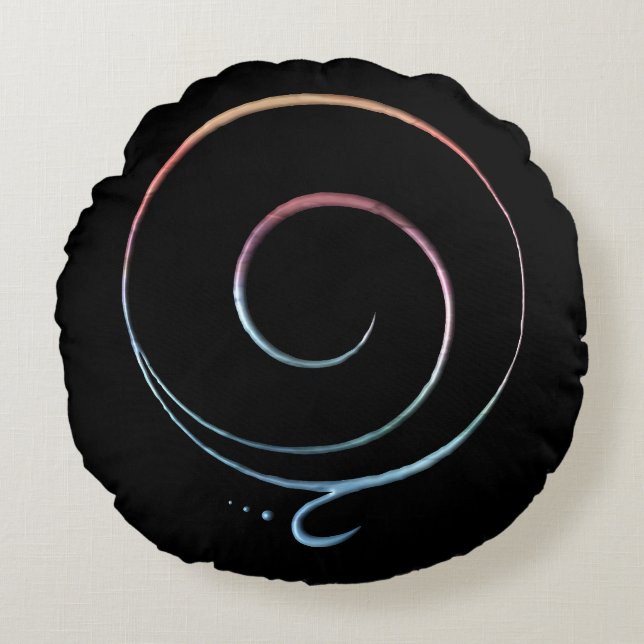 Gradient Gratitude Round Pillow (Front)