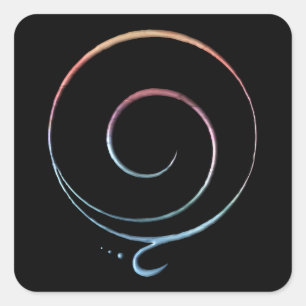 Gradient Gratitude Square Sticker