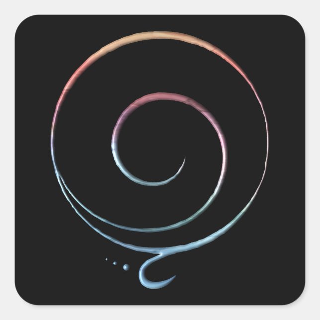Gradient Gratitude Square Sticker (Front)