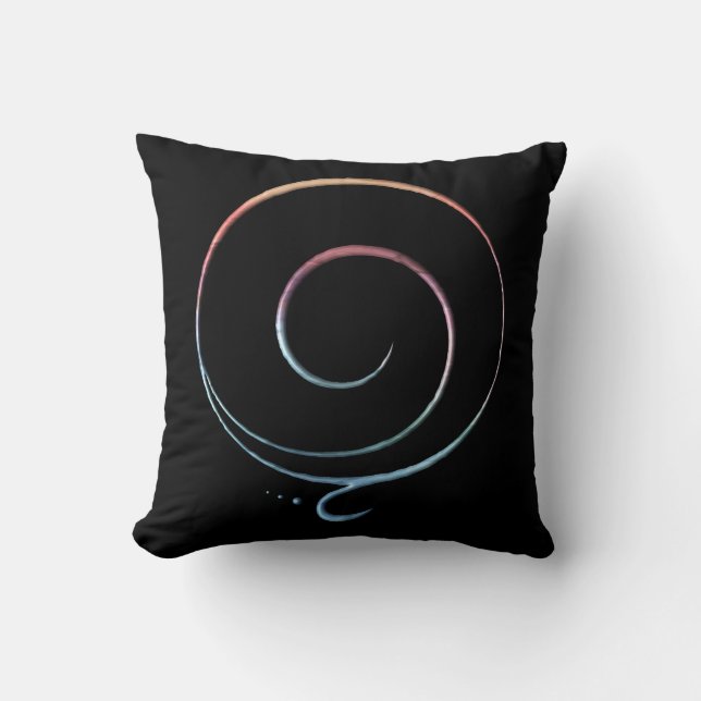 Gradient Gratitude Throw Pillow (Front)