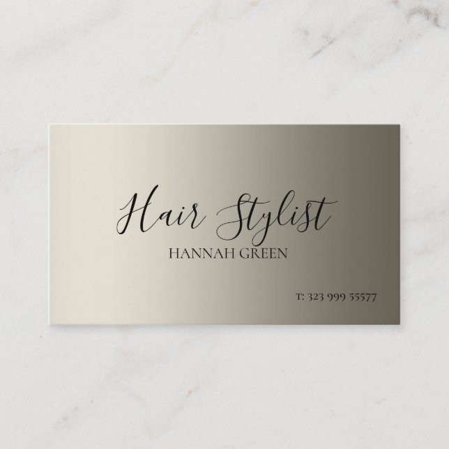 Gradient Gray Background Business Card (Front)