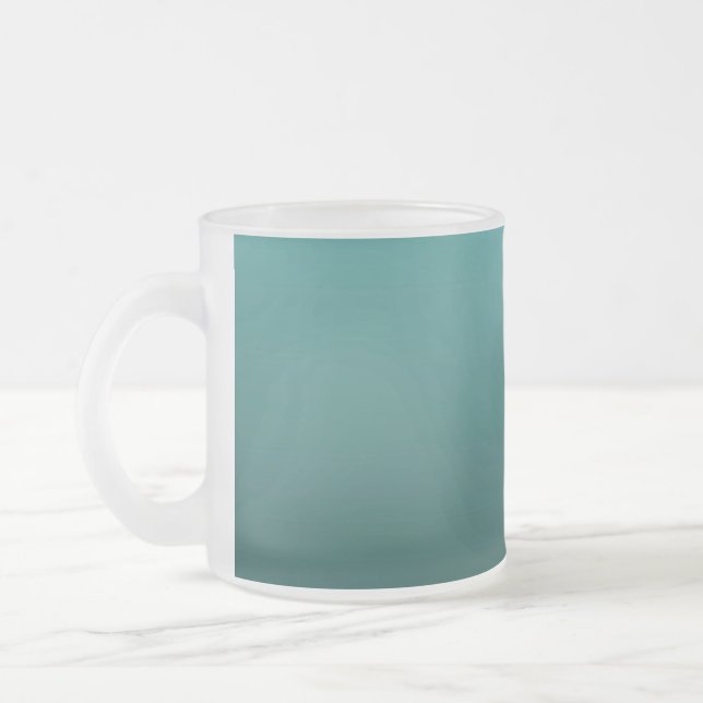 Gradient Green - deep to light | Mood Background | Frosted Glass Coffee Mug (Left)