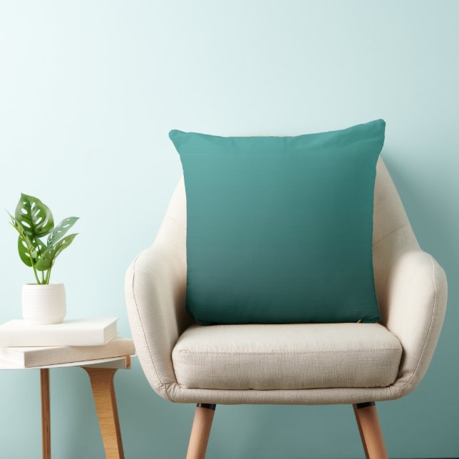 Gradient Green - deep to light | Mood Background | Throw Pillow (Chair)