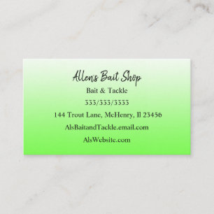 Gradient Green Faded Ombre Simple Easy Business Card