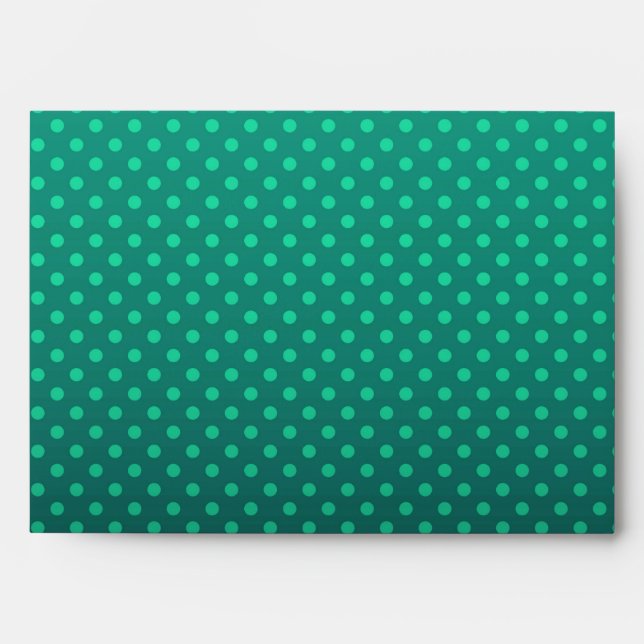 Gradient green gray polka dots print abstract femi envelope (Front)