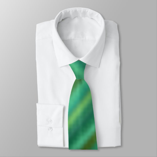 Gradient Green Men's Tie (Tied)
