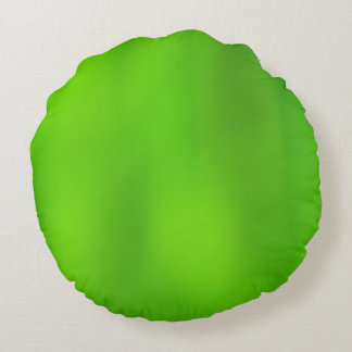 Gradient Green to Light Green Round Pillow