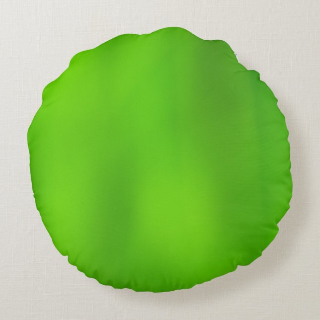 Gradient Green to Light Green Round Pillow (Back)