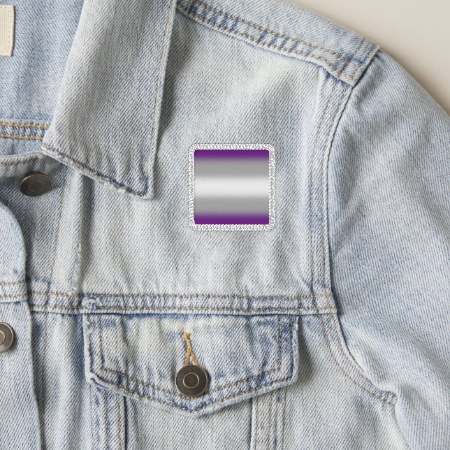 Gradient Greysexual Pride Flag – Greysexual Flag  Patch (On Jacket)