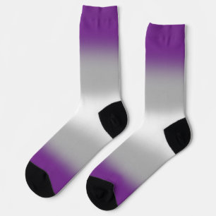 Gradient Greysexual Pride  Socks