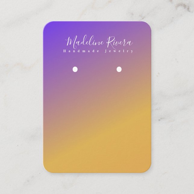 Gradient Handmade Artisan Earring Display Cards (Front)