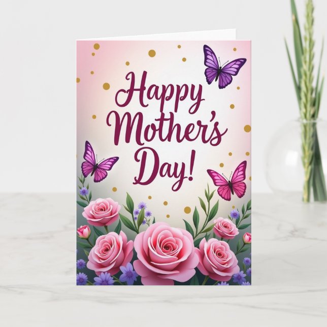 Gradient Happy Mothers Day Card (Front)