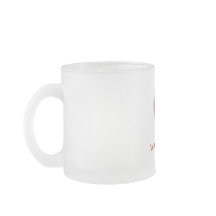 Gradient Heart Frosted Glass Mug