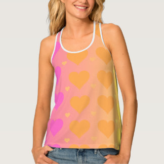 gradient heart leggings tank top