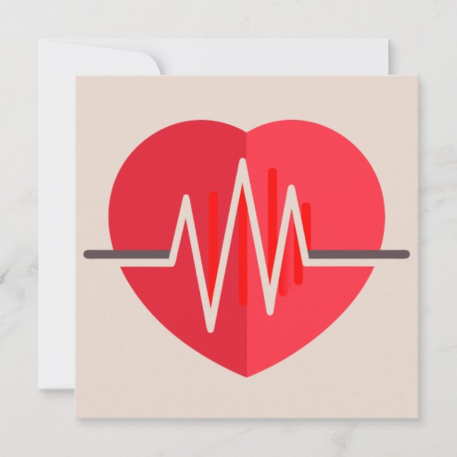 Gradient Heartbeats Invitation (Front)