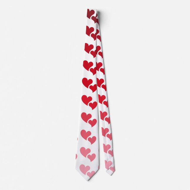 Gradient Hearts Valentine's Day Neck Tie (Front)