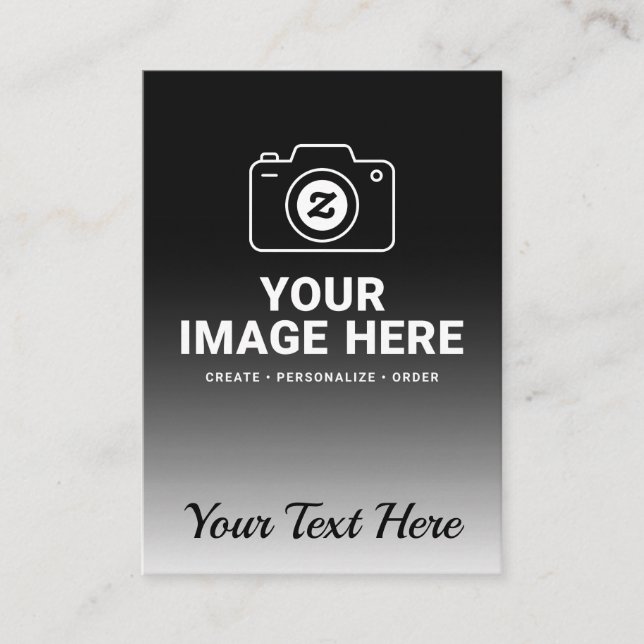 Gradient Image and Text Enclosure Card (Front)