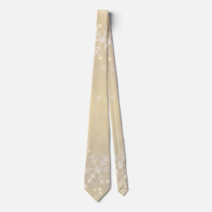 Gradient Ivory White Christmas Neck Tie