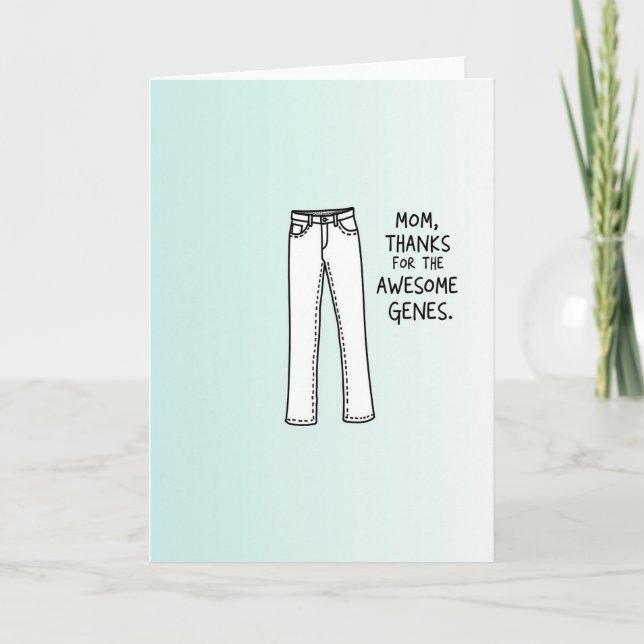 Gradient Jeans Mom Genes Card (Front)