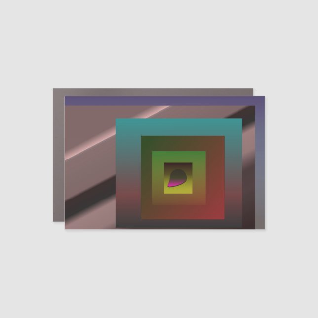 Gradient Layers with Central Teardrop Car Magnet (Front)