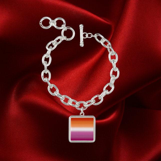 Gradient Lesbian Pride Flag – Lesbian Flag Bracelet (Creator Uploaded)