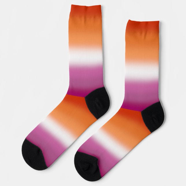 Gradient Lesbian Pride  Socks (Left)
