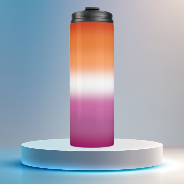 Gradient Lesbian Pride  Thermal Tumbler (Creator Uploaded)