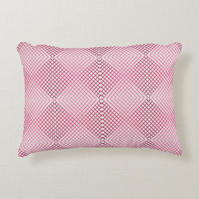 Gradient lines pattern 02 Pink Offwhite BG Accent Pillow (Front)