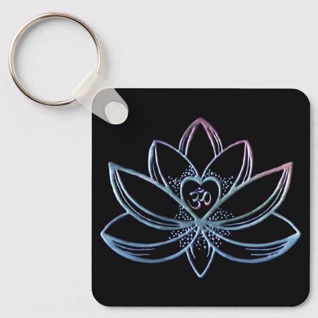 Gradient Lotus  Keychain (Front)