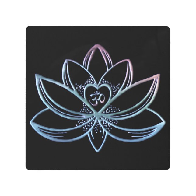 Gradient Lotus  Metal Print (Front)