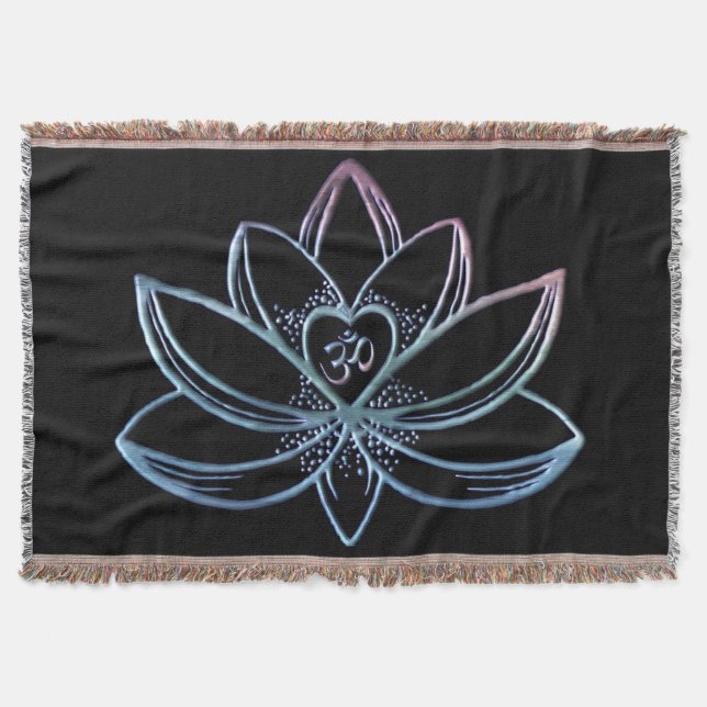 Gradient Lotus  Throw Blanket (Front)