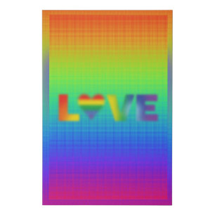 GRADIENT LOVE FAUX CANVAS PRINT
