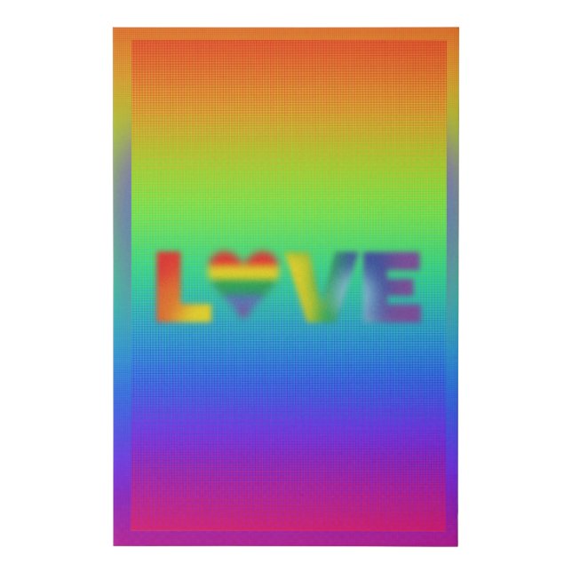 GRADIENT LOVE FAUX CANVAS PRINT (Front)