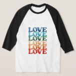 Gradient Love | LGBT Rainbow Pride Month T-Shirt<br><div class="desc">Add some personality to your summer wardrobe with this colorful shirt! Be stylish and comfortable at the same time, this shirt is so soft! Add your custom wording to this design by using the "Edit this design template" boxes on the right hand side of the item, or click the blue...</div>