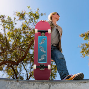 Gradient Magenta - deep to light Seasonal Moods Skateboard