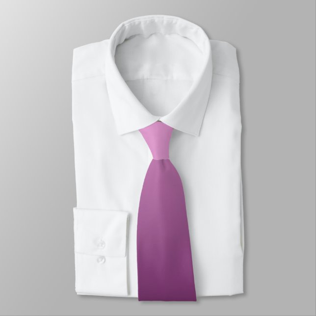 Gradient merlot to lilac neck tie (Tied)