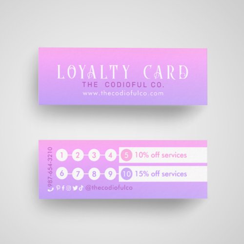 Gradient Mini Loyalty Card