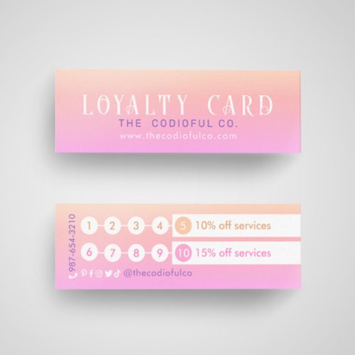 Gradient Mini Loyalty Card