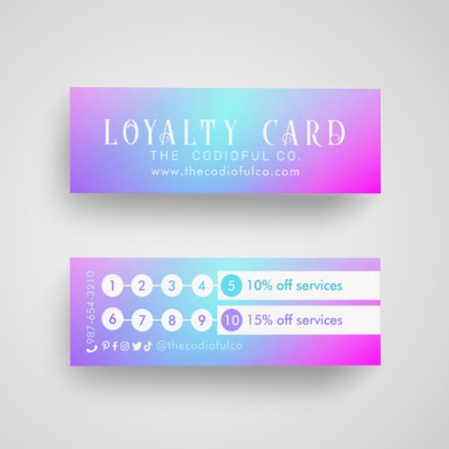 Gradient Mini Loyalty Card