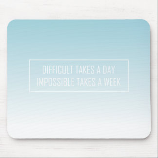 Gradient Modern Typography Quote Mouse Pad