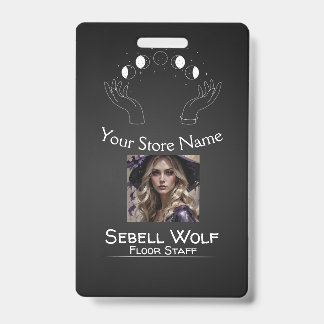 Gradient Moon Phase Employee Badge