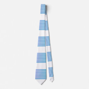 Gradient Multi Blue Stripes Neck Tie