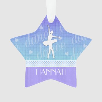 Gradient Of Blue - Ballerina Passionate Dancer Ornament by GollyGirls at Zazzle