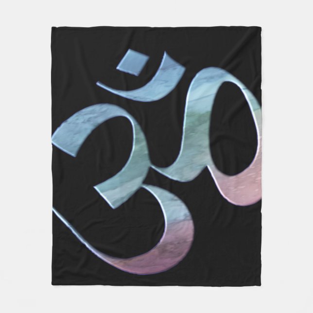 Gradient Om Fleece Blanket (Front)