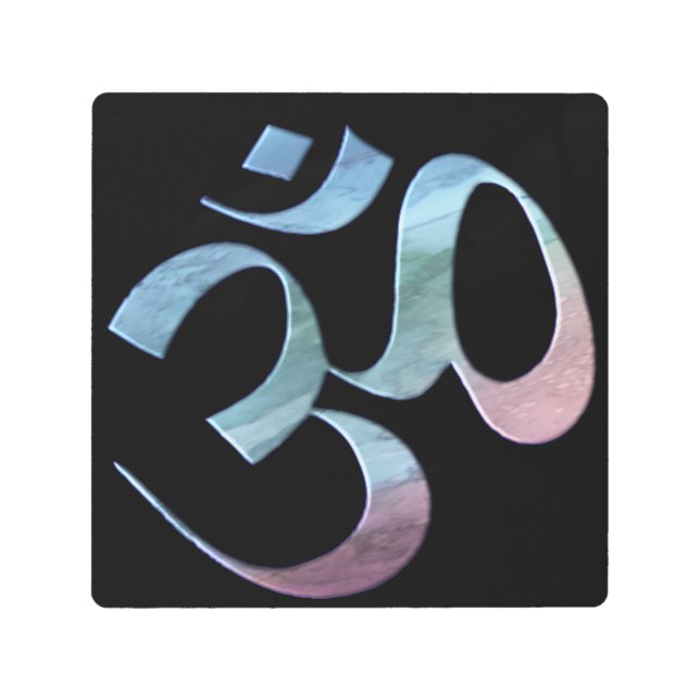 Gradient Om Metal Print (Front)