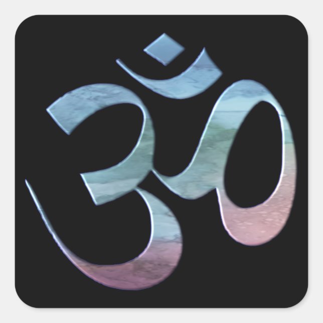 Gradient Om Square Sticker (Front)