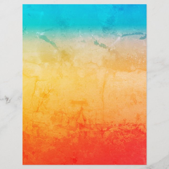 Gradient ombre coral blush beige blue soft blurred flyer (Front)