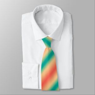 Gradient ombre coral blush beige green soft blurre neck tie