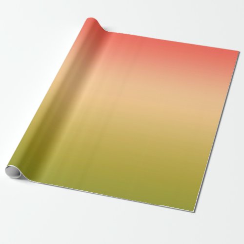 Gradient ombre coral blush beige lime soft blurred wrapping paper